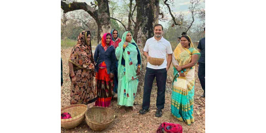 महुआ बीन रही महिलाओं से राहुल गांधी ने की मुलाकात, जानी उनकी समस्याएं